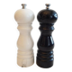 Peugeot salt and pepper mill set in black and white lacquered wood 18 cm