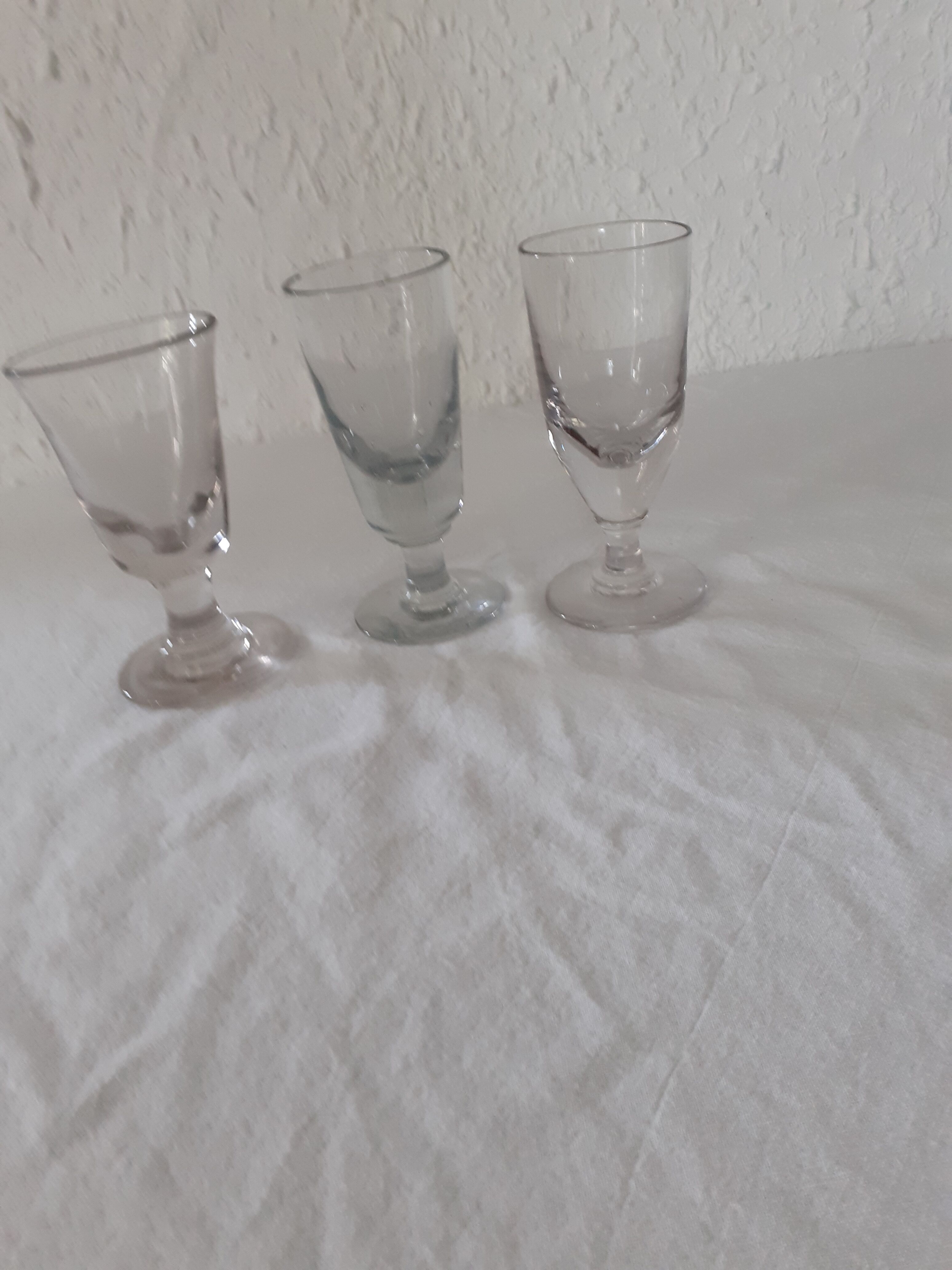 3 antique bubble glasses absinthe bistro