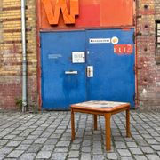 Coffee table teak tiles by Tue Poulsen for Haslev