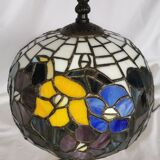 Tiffany style lamp, leaded stained glass, art nouveau.