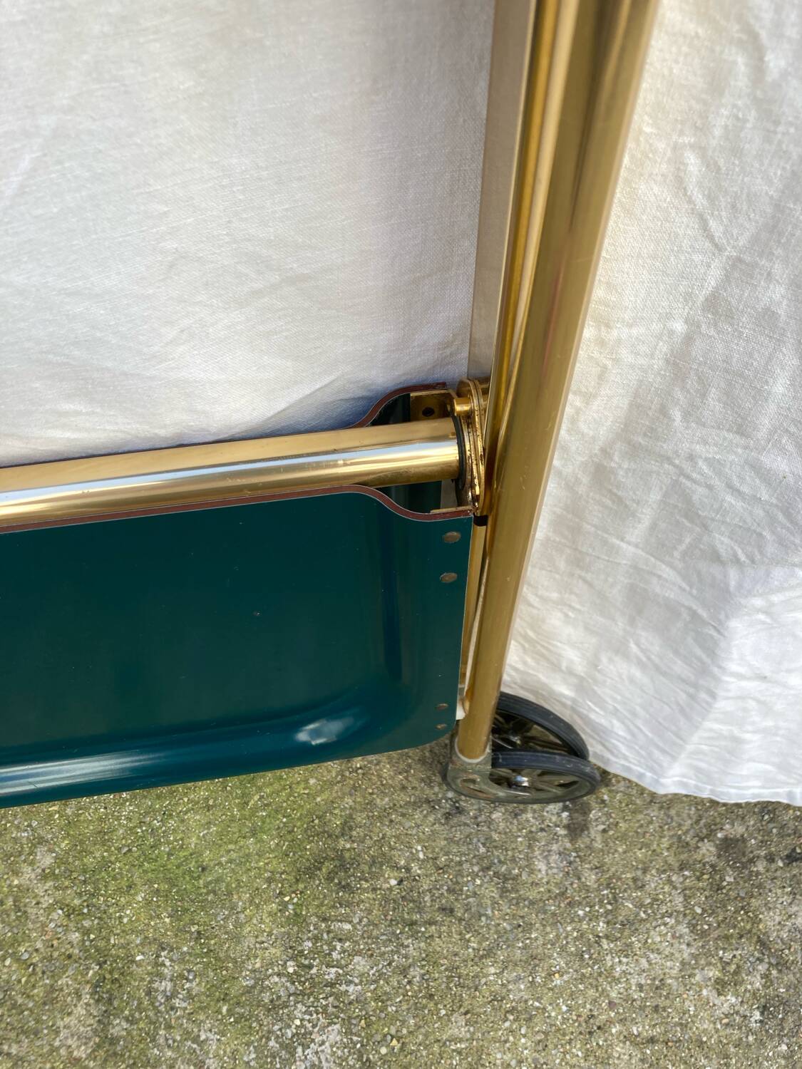 Vintage folding rolling trolley