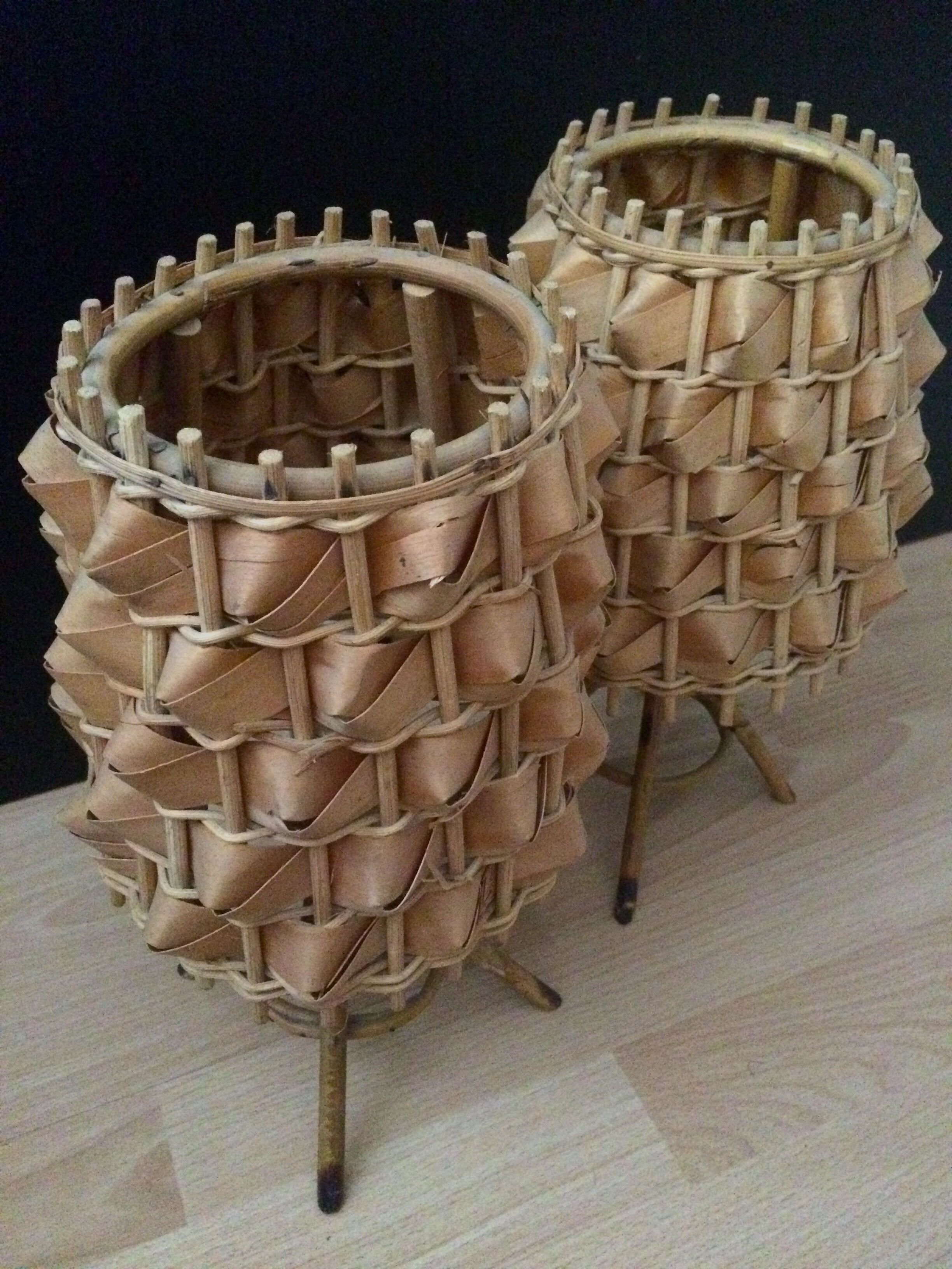 Pair of lamp bamboo