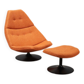 Artifort F588 armchair vintage design by G. Harcourt with footrest 1960s