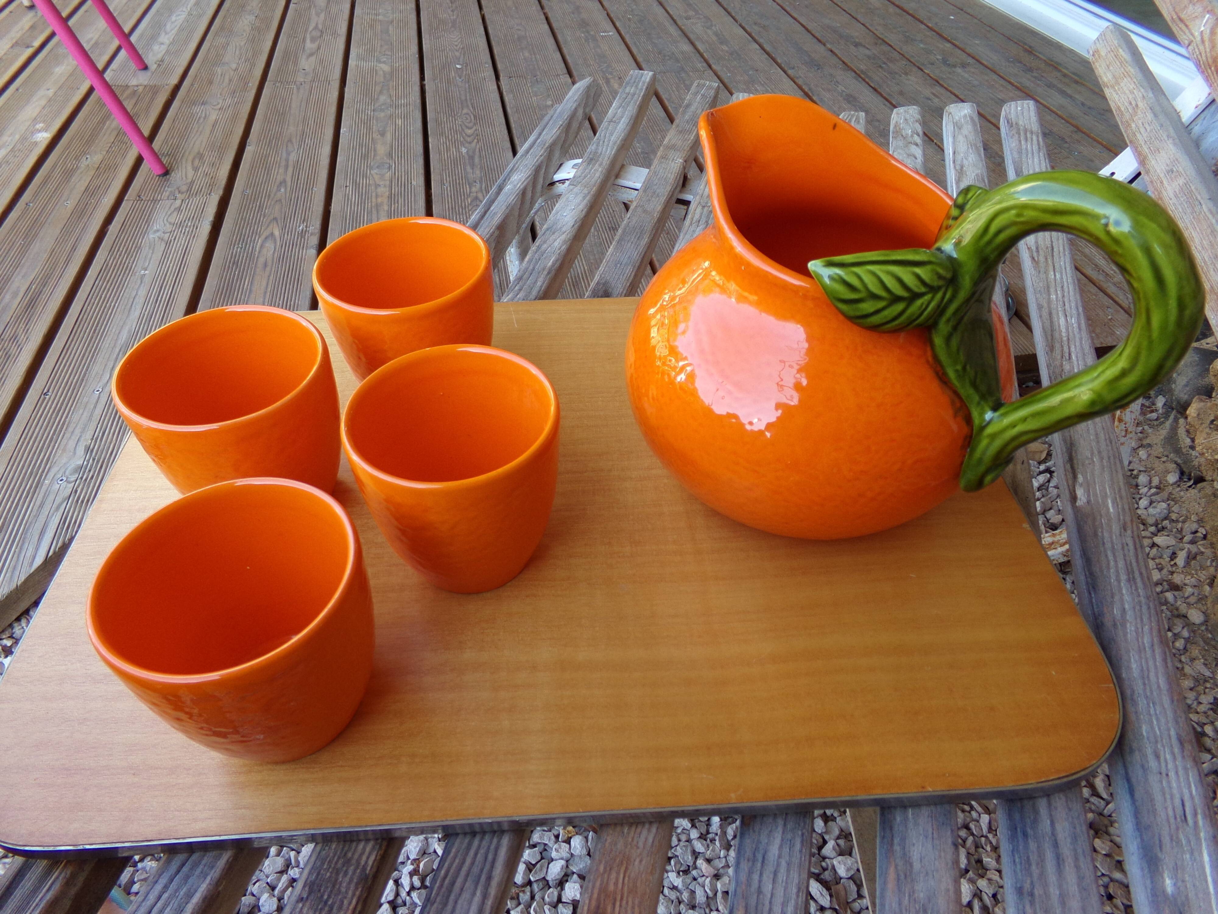 Barbotine orangeade service