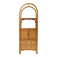 Vintage bamboo bookcase with drawers, 1980s