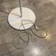 Lampadaire champignon Ikea Nymane TYP G1706 métal blanc vintage 1990