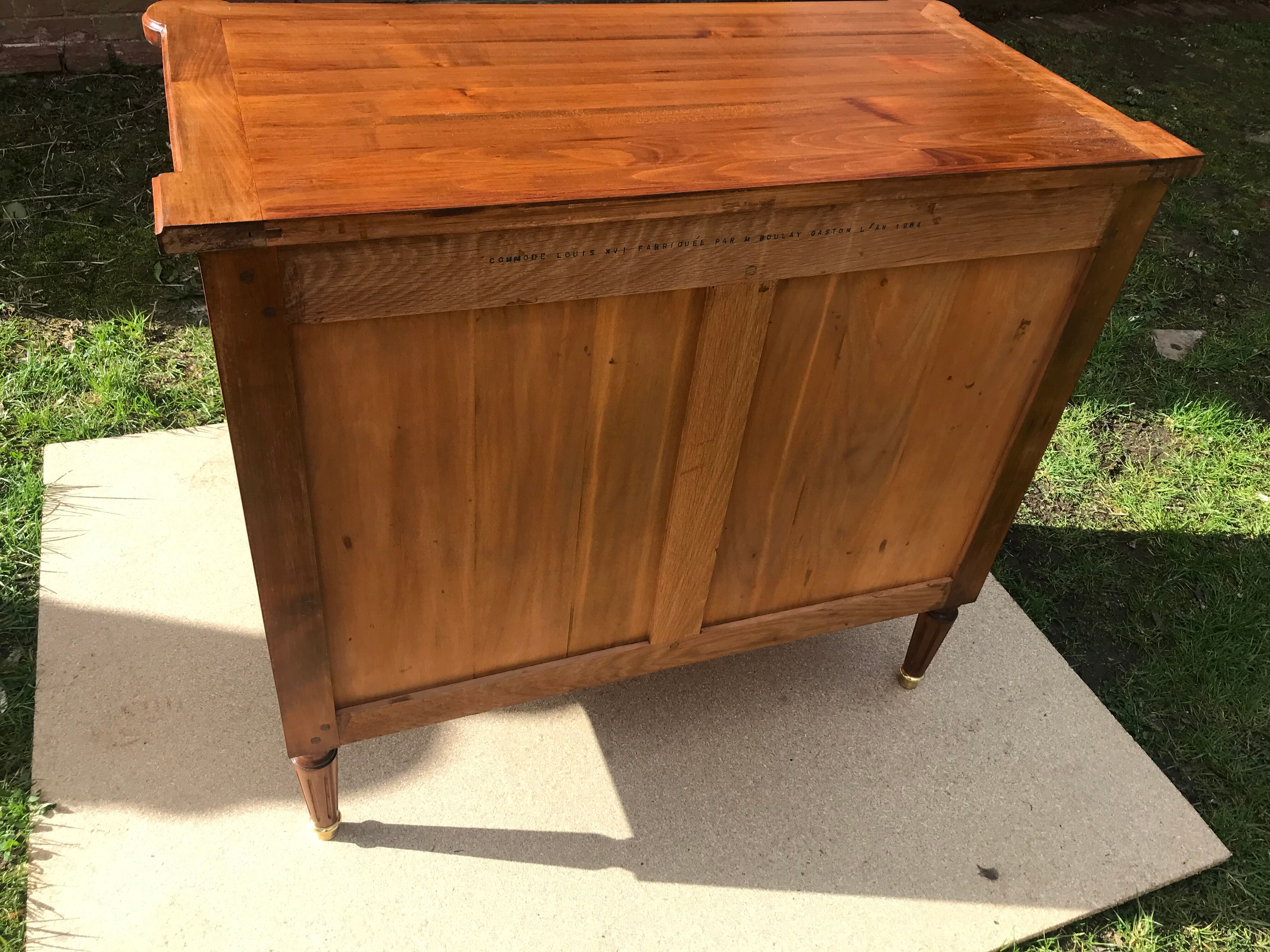 Louis XVI style dresser stamped Boulay Gaston 1984