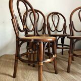 Rattan and cane bistro chairs