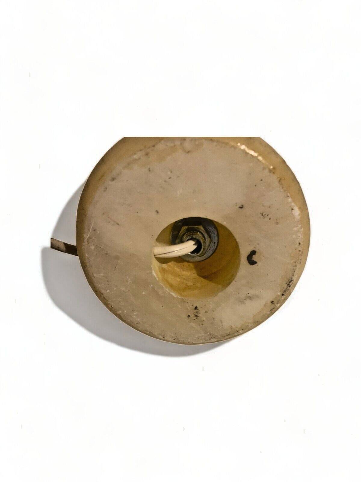 Cut stone lamp base 1960 alabaster 22cm bedside vintage old old vase shape