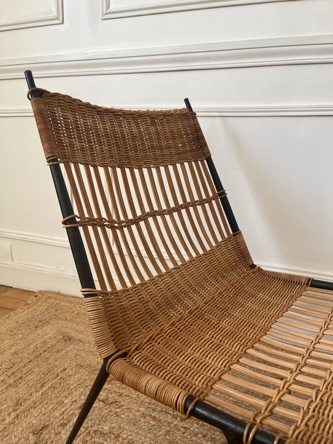 Raoul Guys Airborne rattan and metal armchair