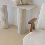 Olympia rectangular console 130x30 - Natural Travertine