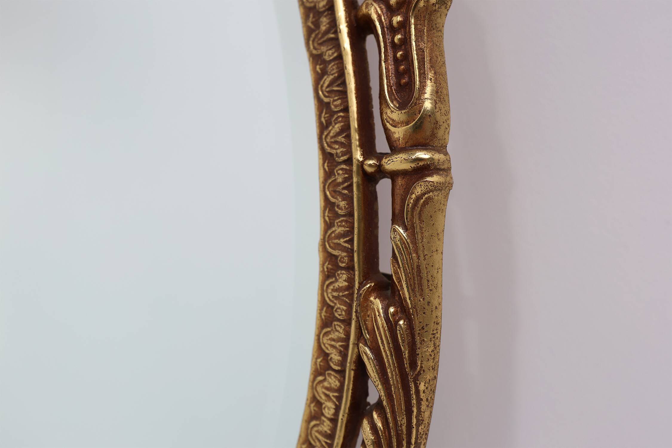 20th Century Baroque Louis XV-Style Metal Mirror, France