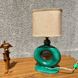 Table lamp in art ceramic Bordeaux