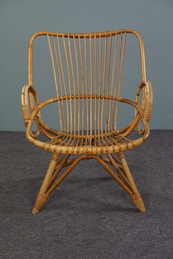 Fauteuil en rotin, 1950