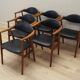 Set of six teak chairs, Danish design, 1970s, manufacture: Farstrup Møbler