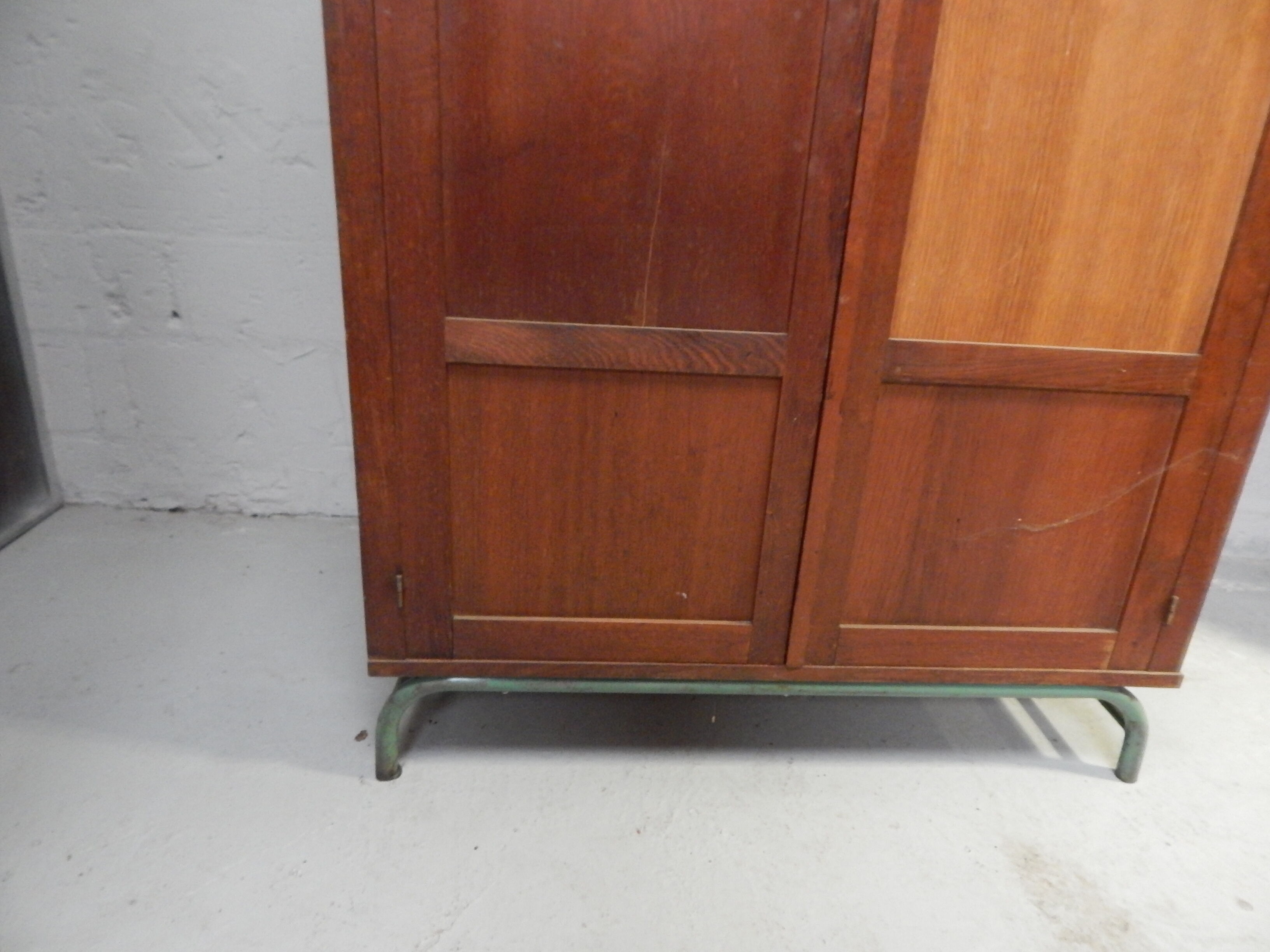 Vintage school cabinet, tubular base, 50/60 period