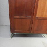 Vintage school cabinet, tubular base, 50/60 period