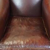 Cleanly finished sheepskin armchair made of sheepskin