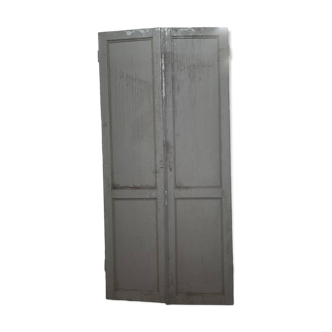 Old double doors made of fir.