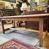 Old farmhouse table in solid wood with drawer – 182×76 cm –