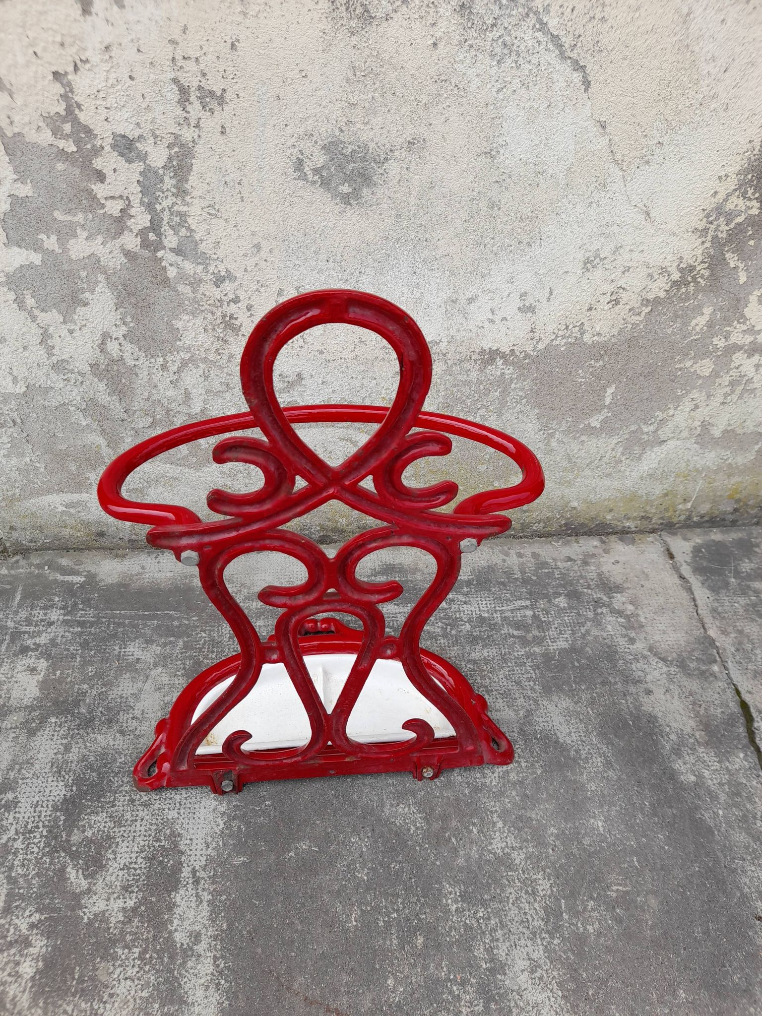 Porte parapluie canne en fonte émaillée