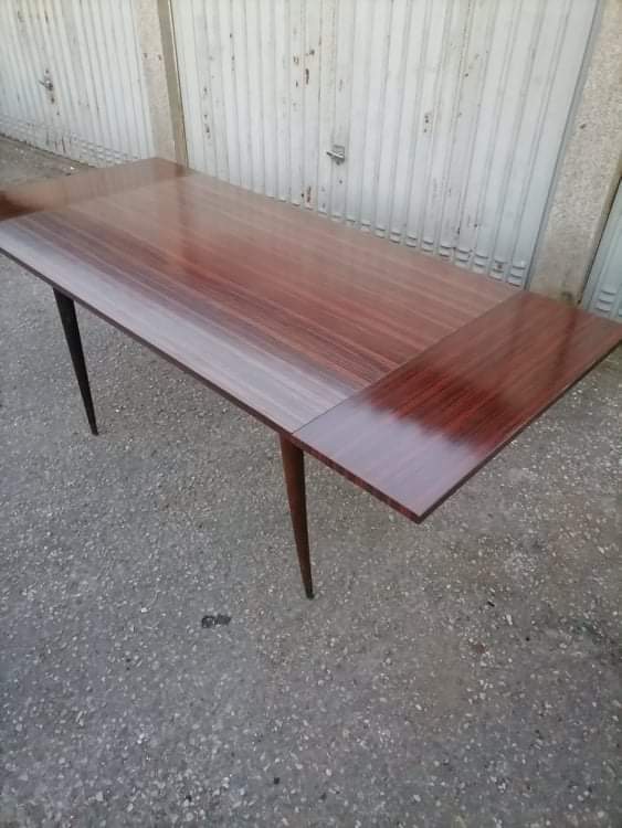 Table formica Mahogany macassar vintage 1960