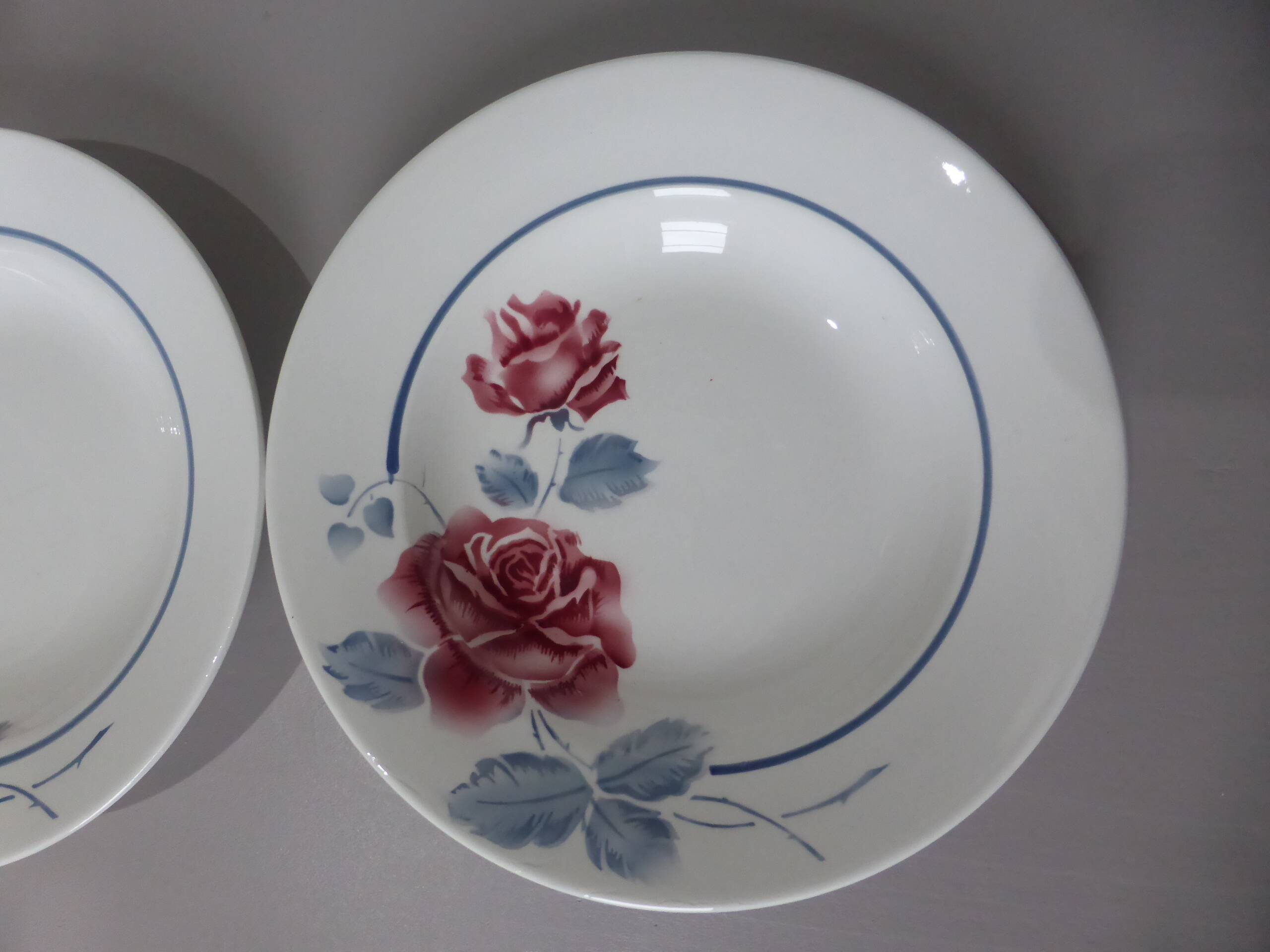 2 assiettes creuses vintage de Digoin Sarreguemines modèle Janick