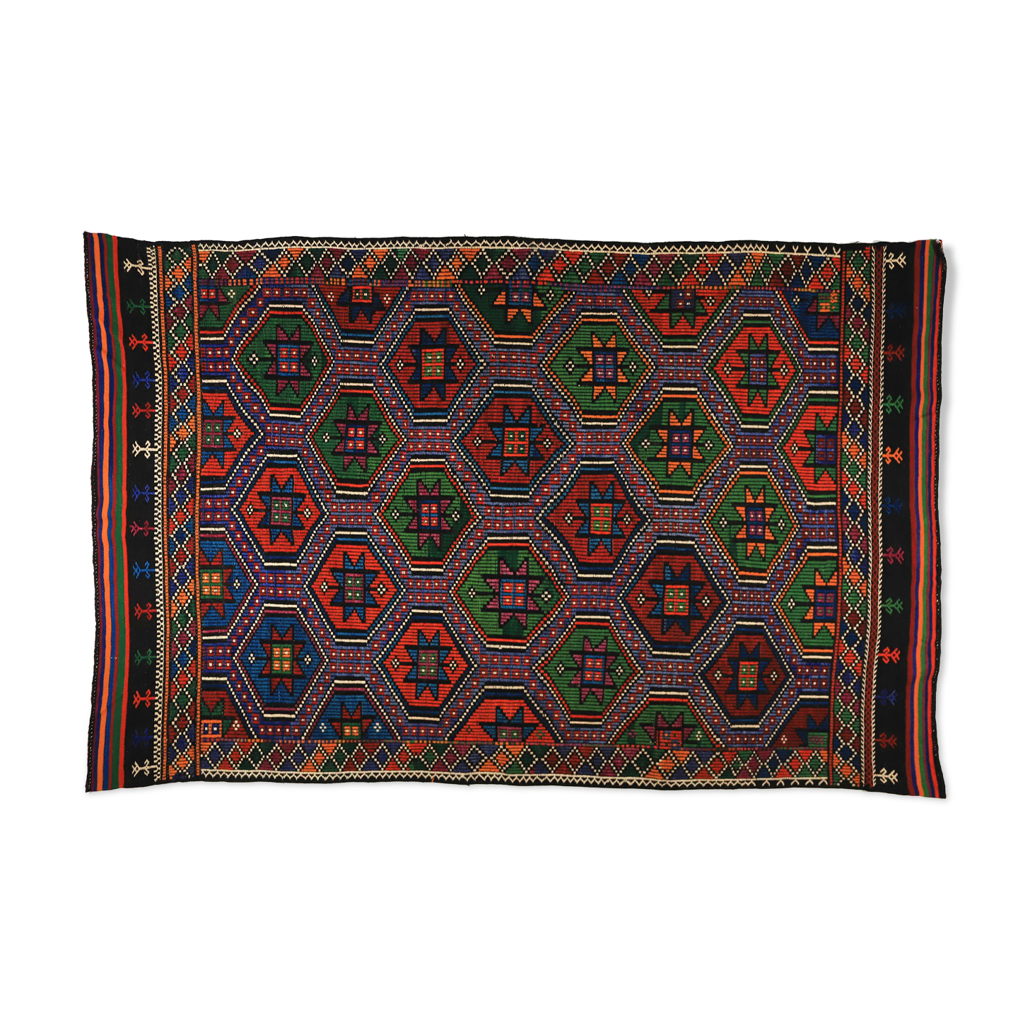 Anatolian handmade kilim rug 316 cm x 194 cm