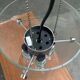 Glass and metal pendant lamp from the German space age by Glashütte Limburg, 1960s.