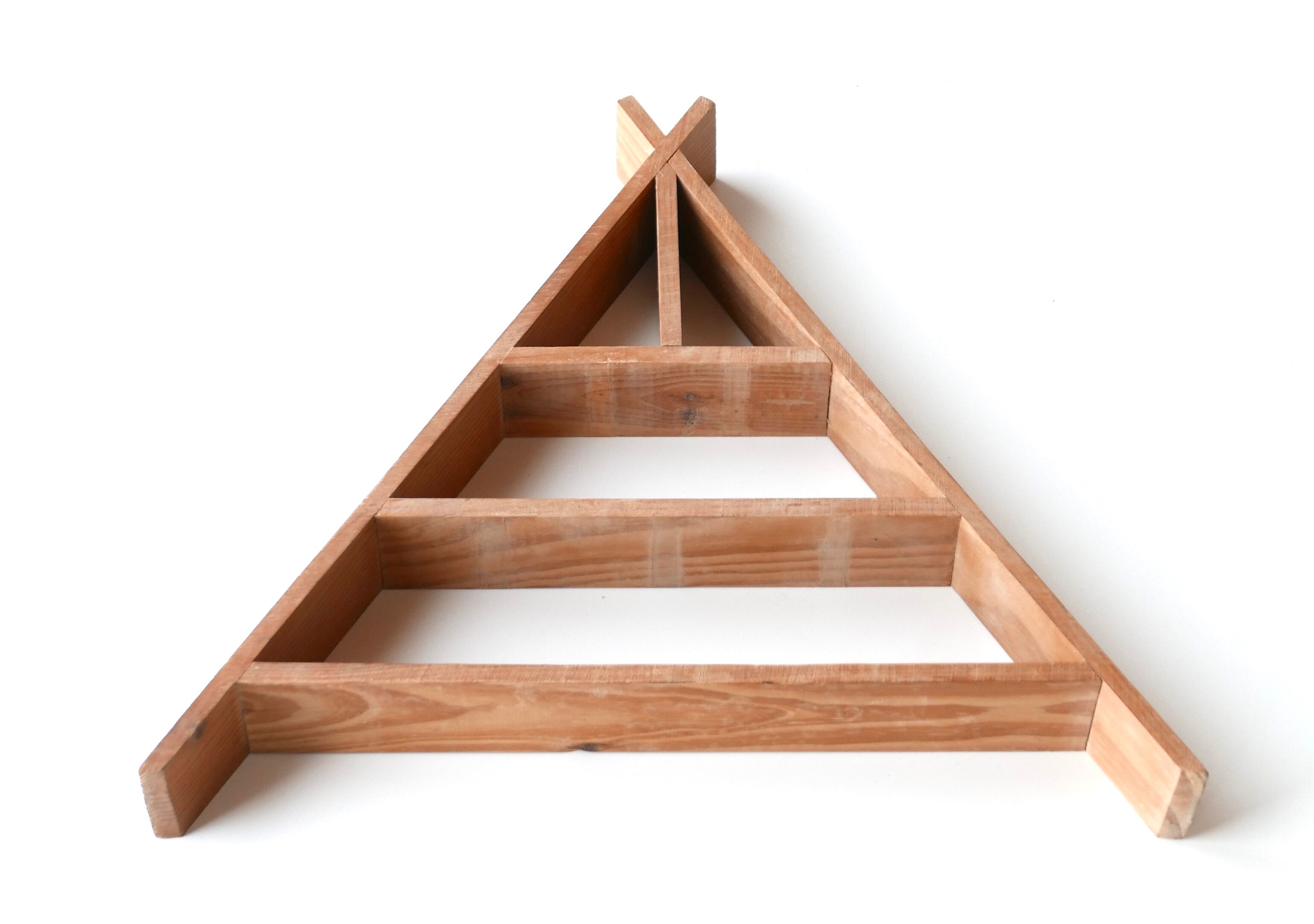 Wooden tipi wall mount, 70s