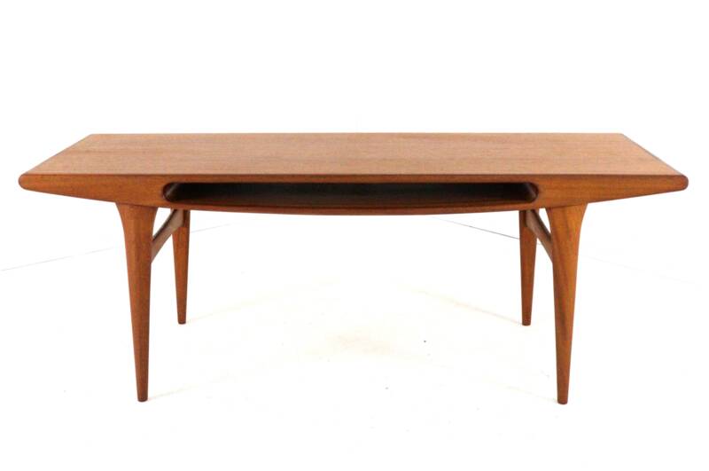 Table basse 'Smile' - design danois - milieu du siècle moderne - restaurée