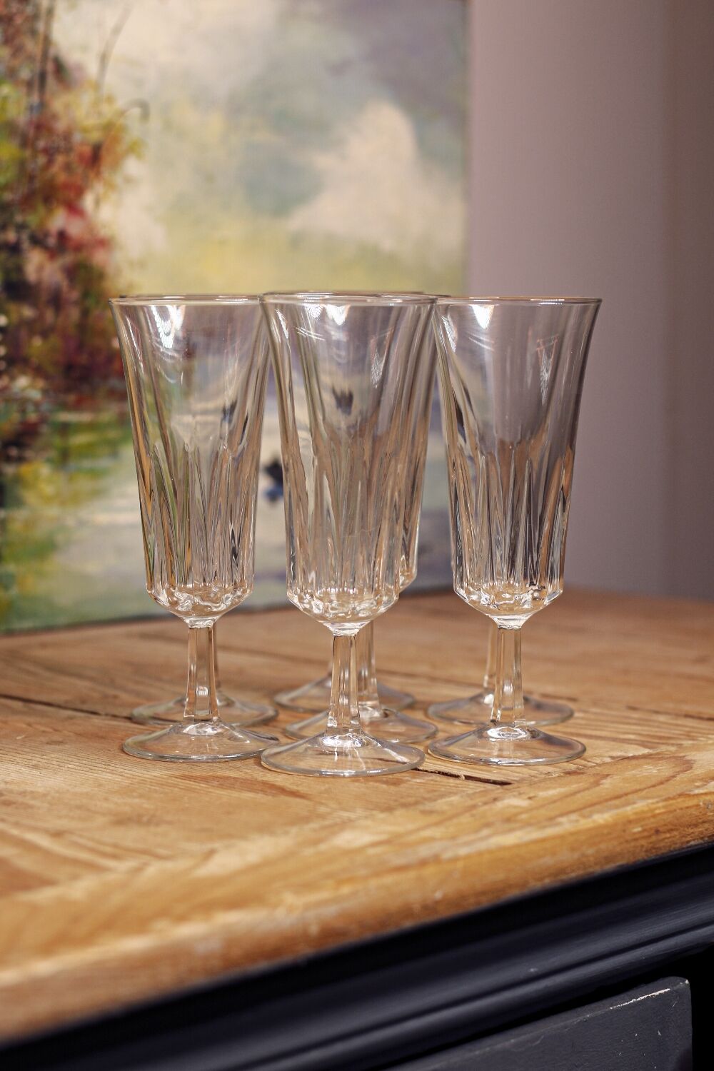 Set of 7 champagne flutes