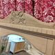Oak trumeau mirror