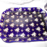Set tray and its vases in earthenware