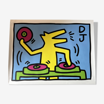 Affiche Keith Haring DJ streetart 80s