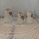 3 antique Sarreguemines pitchers