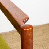 Pair of Danish Teak and fabric armchairs by Børge Jensen & Sønner 1960.