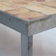 Rectangular metal and cermal herbarium coffee table by Roger Capron, 1960s
