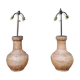 Paire de lampes en terre cuite