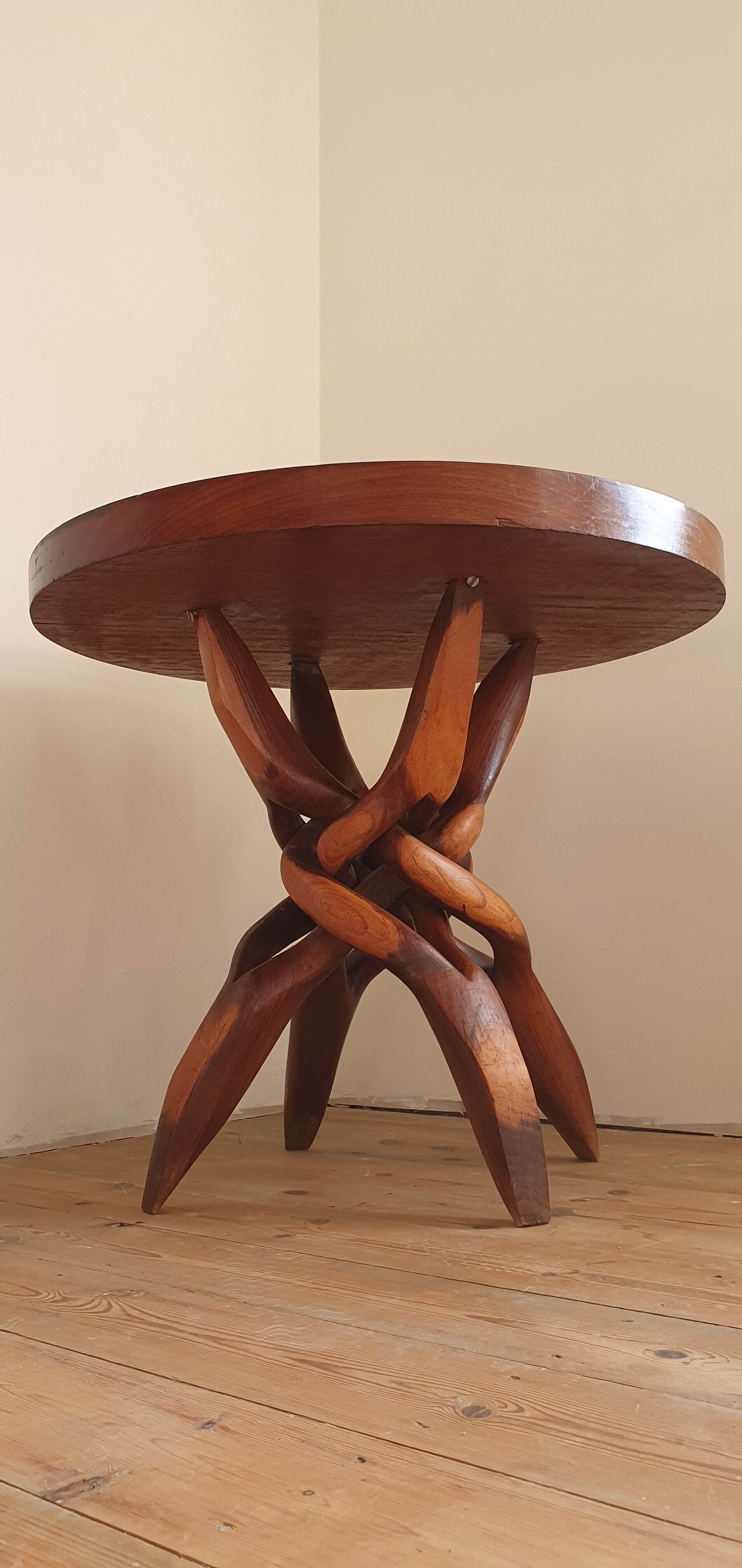 African teak root table 50s