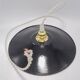 Suspension in black enamelled sheet metal