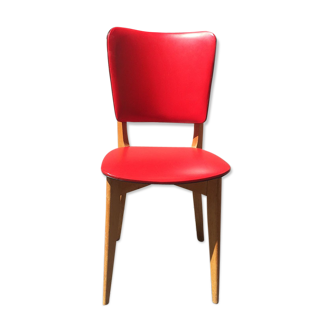 Chair skai and wood 1950/60