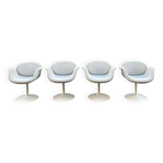 Set of 4 little tulip armchairs by Pierre Paulin