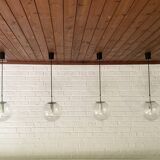 Pair of modernist pendant lights, Glashütte Limburg, Germany