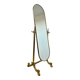 Old free-standing mirror in gilded brass in psychedelic neoclassical style Years 40 France