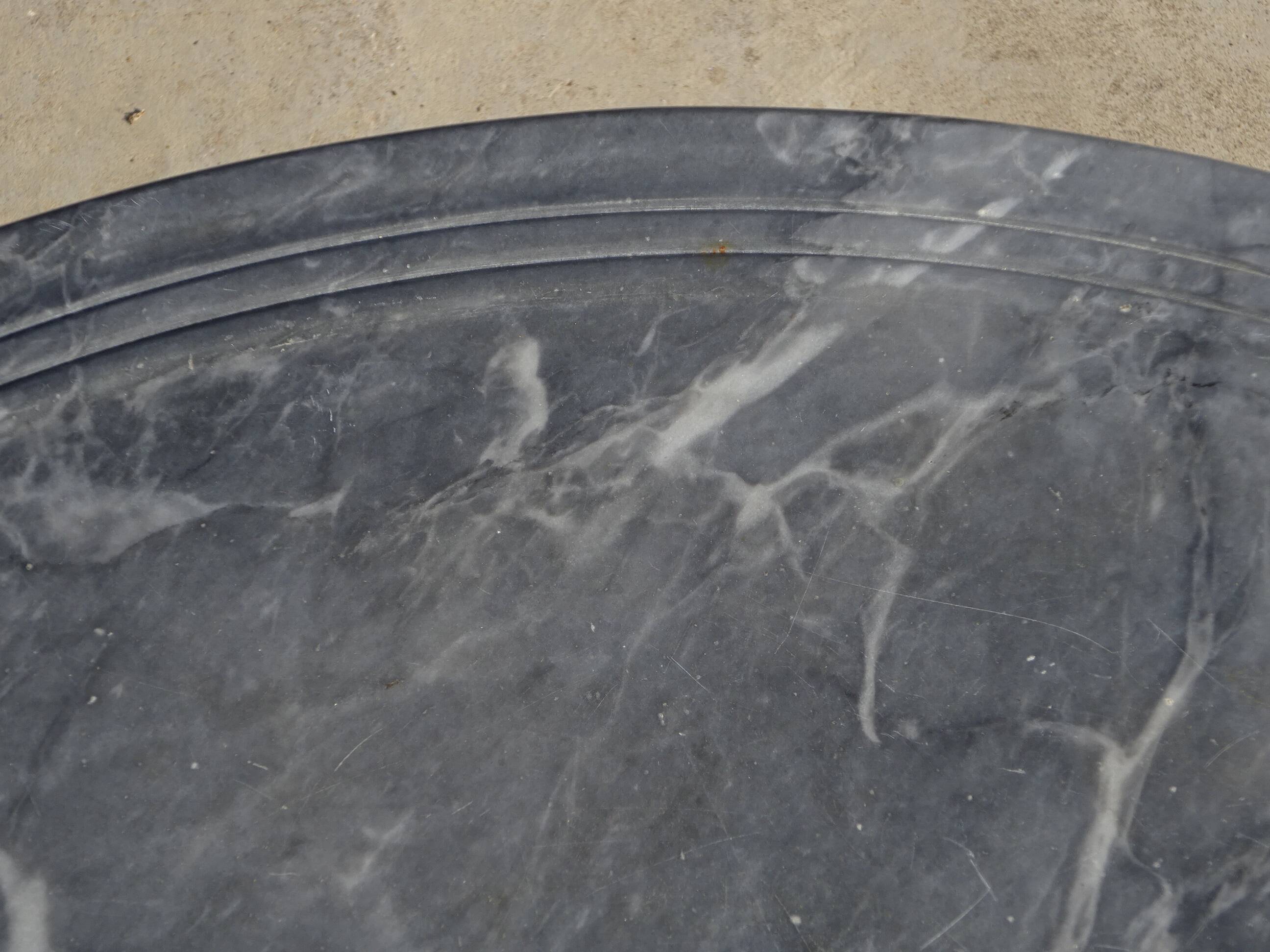 Empire guéridon, rotating marble top