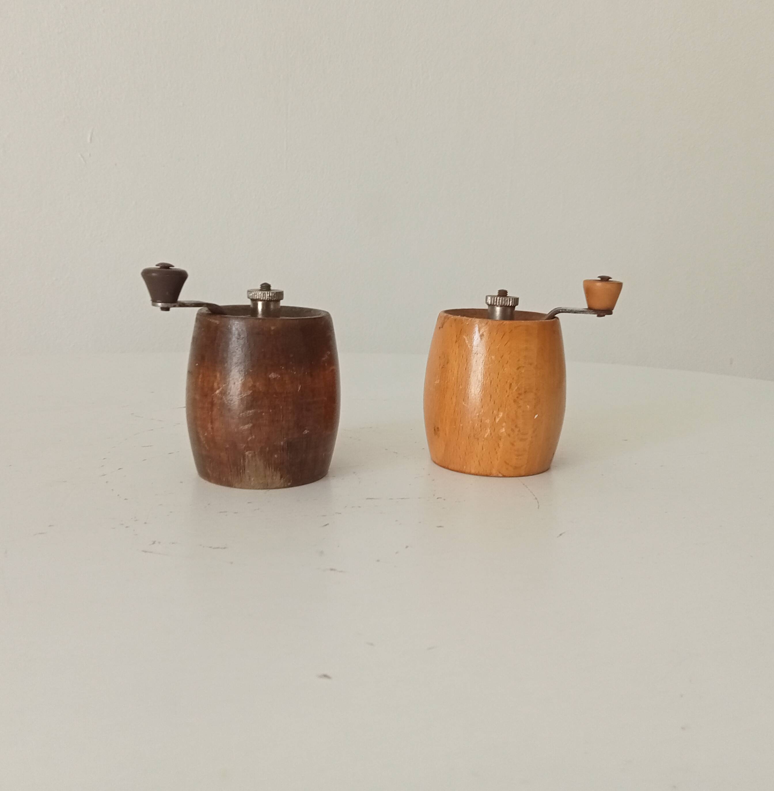 Vintage Marlux pepper mill pair for decoration.