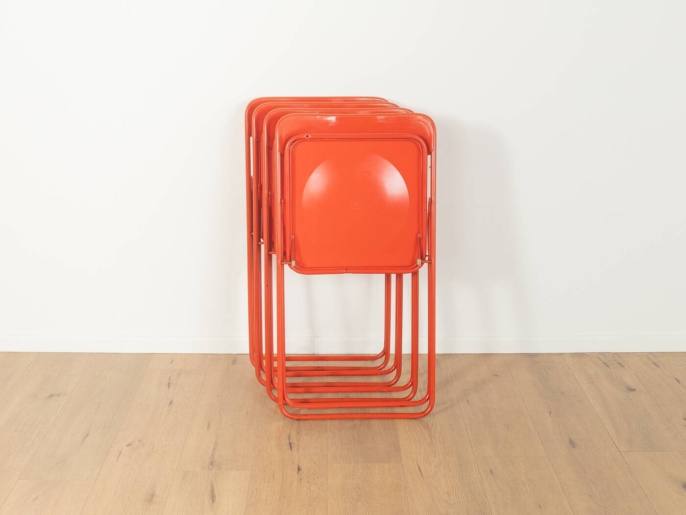 Timeless TED folding chairs by Niels Gammelgaard for IKEA from the 1970s in red (set of 4)