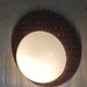 Wooden design wall lights and opaline globe - mid 20th century.