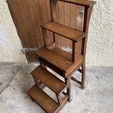 Old library step stool chair